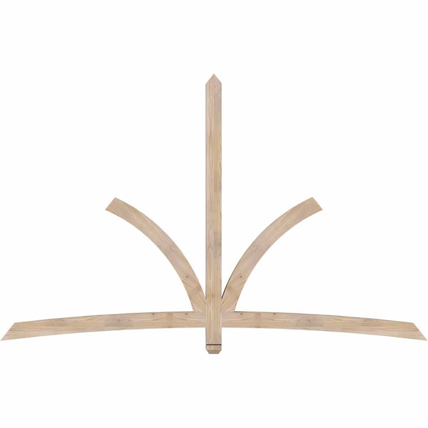 Ekena Millwork Davenport Smooth Timber Gable Bracket, Douglas Fir, 96"W x 60"H x 3 1/2"D x 3 1/2"F, 15/12 Pitch GBW096X60X0404DAV00SDF - main